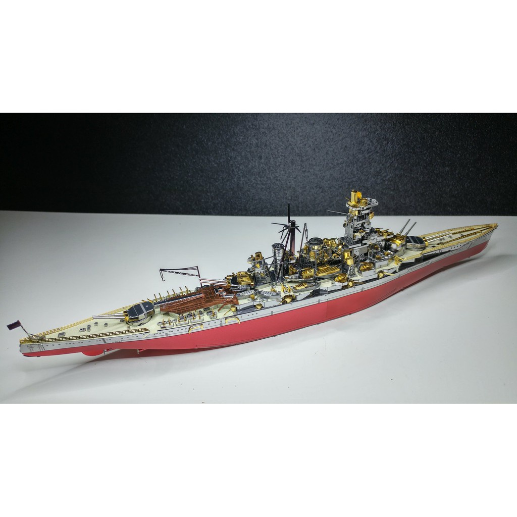 Chưa Ráp Mô Hình Thép 3D Tàu Chiến Thiết Giáp Hạm Nhật Bản Piececool Kongou Battleship
