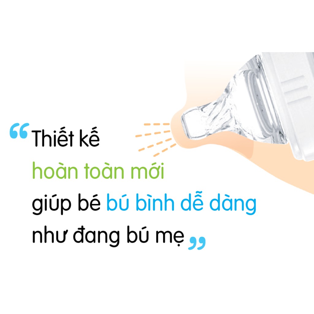 Bình sữa Natur nhiều tia cổ thường 240ml