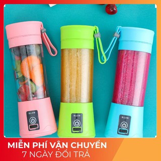[Máy 6 Lưỡi] Máy Xay Sinh Tố Cầm Tay Mini Sạc Pin Tích Điện