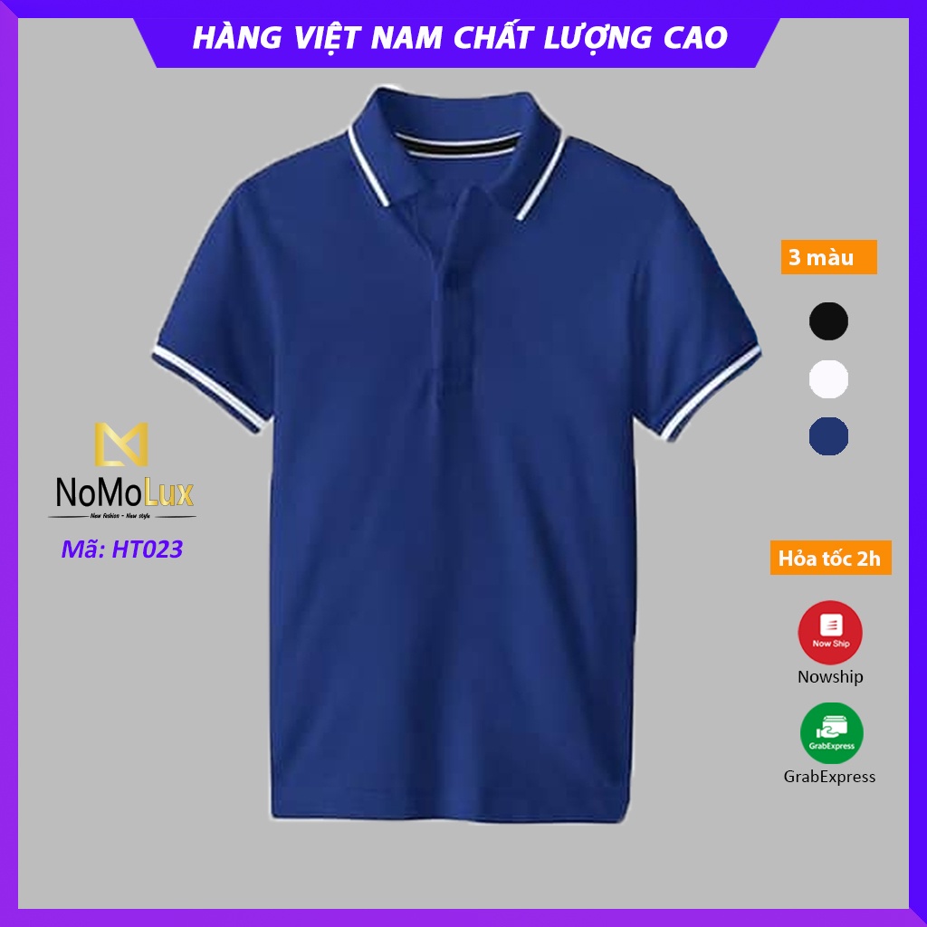 Áo polo nam nữ unisex  💢 Freeship 💢 Áo thun ngắn tay có cổ NoMoLux mã HT023 chất mè cá sấu cao cấp, bền màu