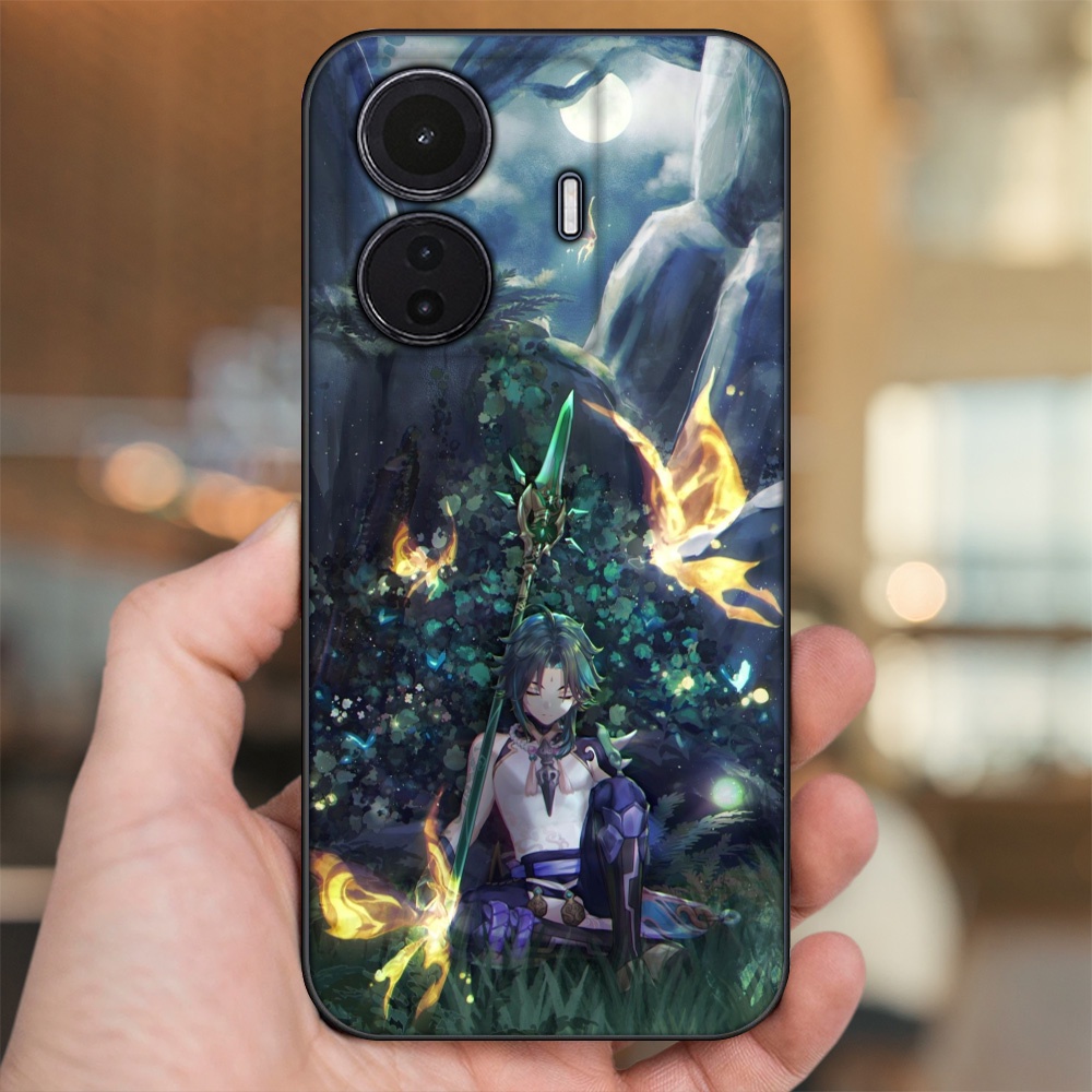 Ốp lưng Vivo T1 5G viền đen in hình Xiao Genshin Impact