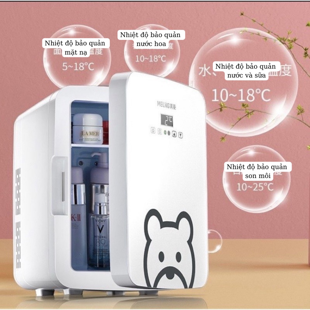 Tủ lạnh mini thông minh dùng cho gia đình và xe ô tô, thường dùng đựng mĩ phẩm, Forher.since1998
