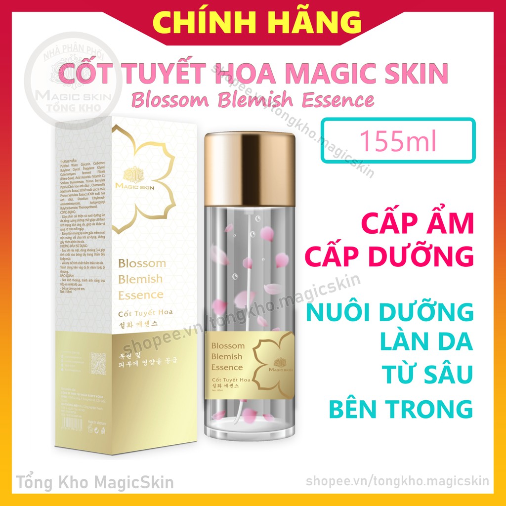 [CHÍNH HÃNG] TONER CỐT TUYẾT HOA Blossom Blemish Essence Da TRẮNG HỒNG Magic Skin