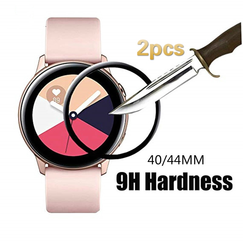 Set 2 Kính Cường Lực Bảo Vệ Màn Hình 3d Samsung Galaxy Watch Active 40 / 44mm