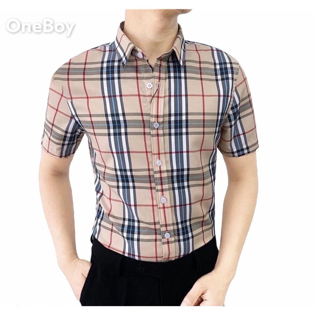 Áo Sơ Mi Nam Cộc Tay - Áo Sơ Mi kẻ Cộc Tay BBR Hàng Hộp Chất Liệu Cotton Bền Bỉ Co Dãn Nhẹ Dễ Mặc Dễ phối Đồ | BigBuy360 - bigbuy360.vn
