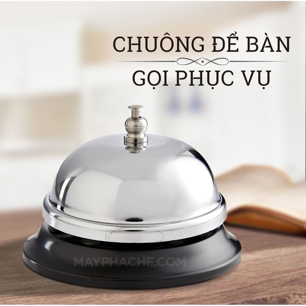 [Giá sỉ] Chuông báo ra đồ ăn báo order gọi order halo haloo để bàn gọi phục vụ cỡ lớn, hàng inox xịn