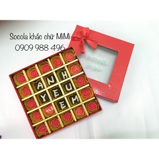 Socola khắc chữ Valentine 2019 25 viên