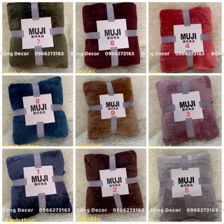 Chăn lông tuyết muji siêu mềm mịn, chăn lông cao cấp nhật bản