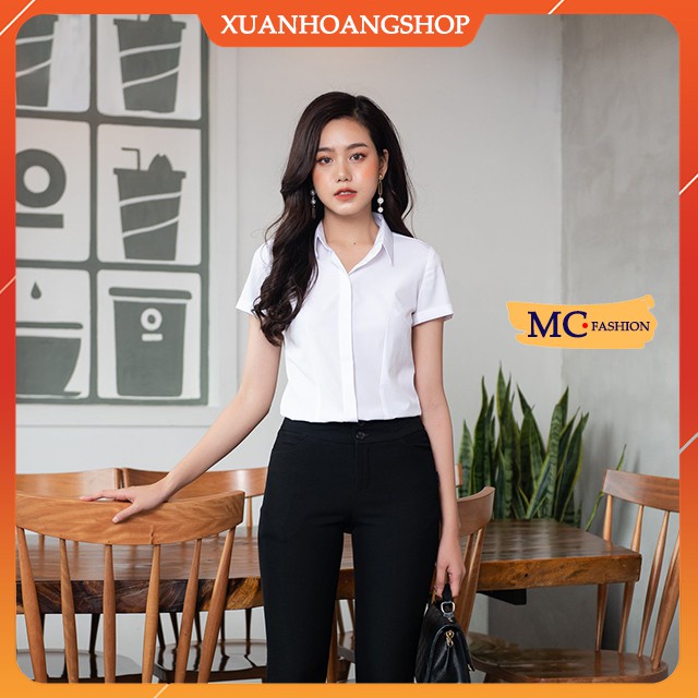 Áo Sơ Mi Trắng Nữ Công Sở Đẹp, Tay Ngắn Cộc Mc Fashion, Size Đủ, Chất Vải Mát, Co Giãn Nhẹ, Đẹp A0068, A635 | BigBuy360 - bigbuy360.vn