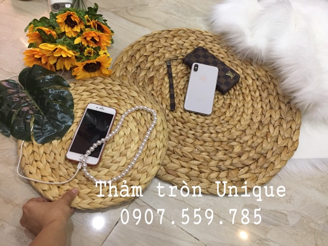 [Mã LIFEBKA5 giảm 10% tối đa 1 Triệu đơn 500k] Thảm lục bình chụp ảnh lót sàn vintage