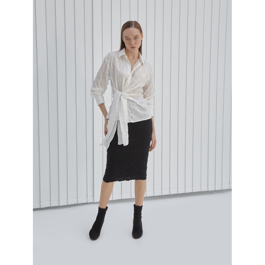 COCO SIN - Áo Sơ Mi Trắng Thắt Eo | BigBuy360 - bigbuy360.vn