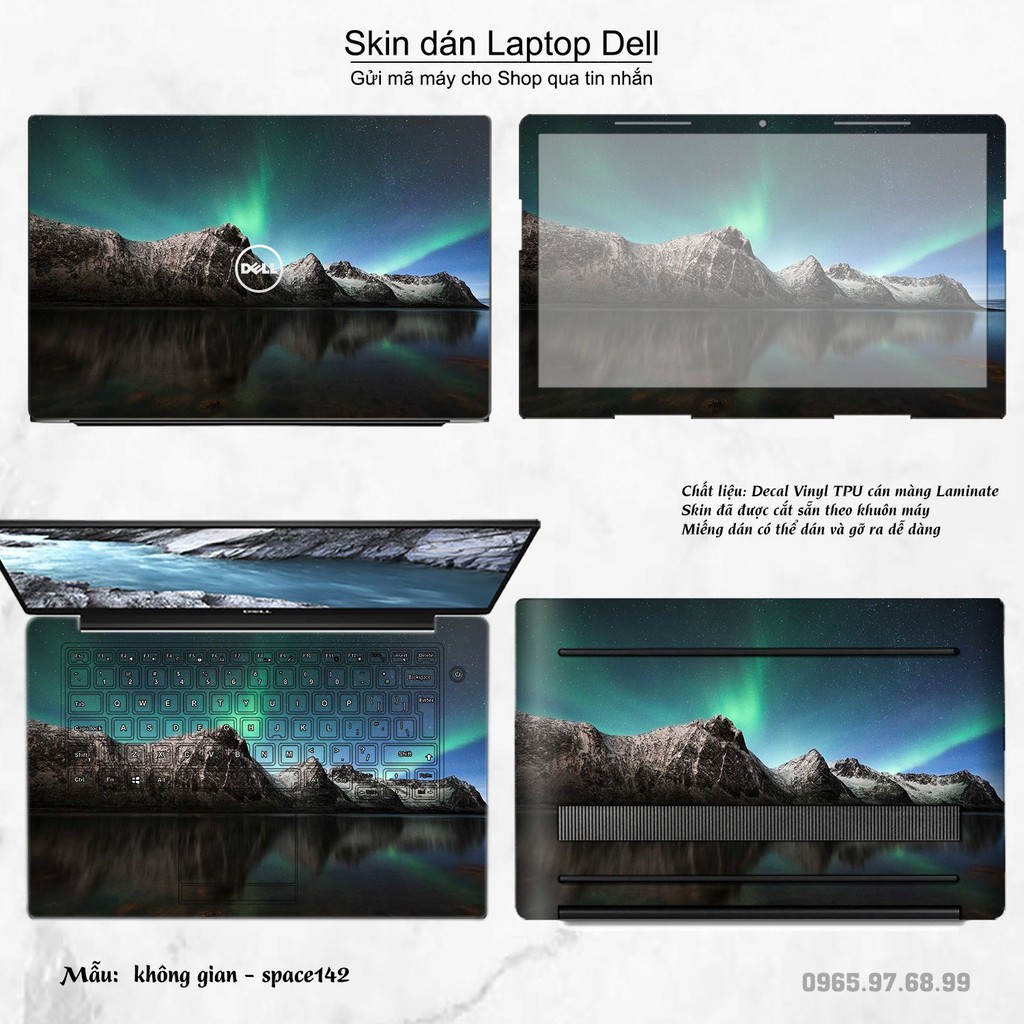 Skin dán Laptop Dell in hình không gian nhiều mẫu 24 (inbox mã máy cho Shop)