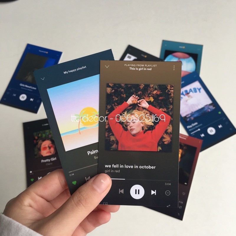 Set ảnh postcard list nhạc chill trang trí nhà, ốp điện thoại - ttudecor