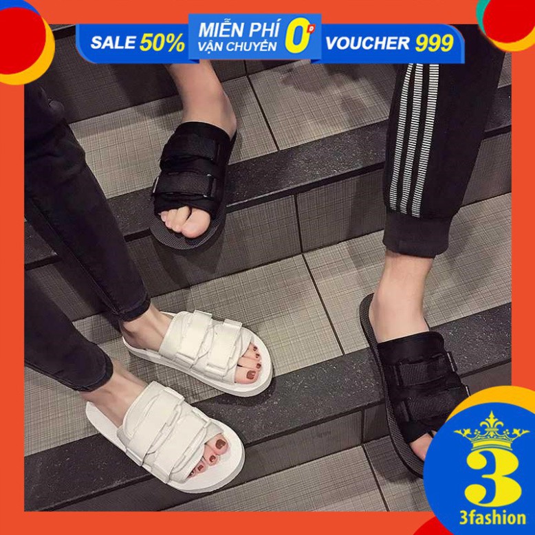 JDGH Dép Nữ 3Fashion Quai Dán Bảng To Vải Đế Xốp Siêu Nhẹ Có Size Nam&Nữ - 3030 44 N81