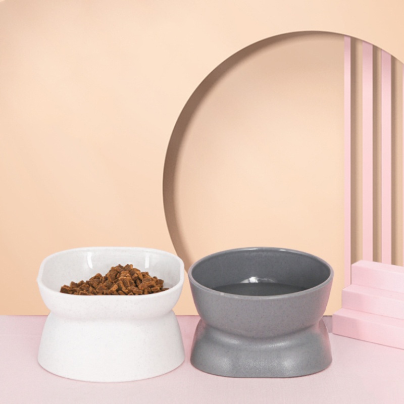 May Mắn 10° Bát Ăn Nghiêng Bằng Nhựa Cho Thú Cưng Nhỏ Và Góc Nghiêng Không Bị Rơi Vỡ