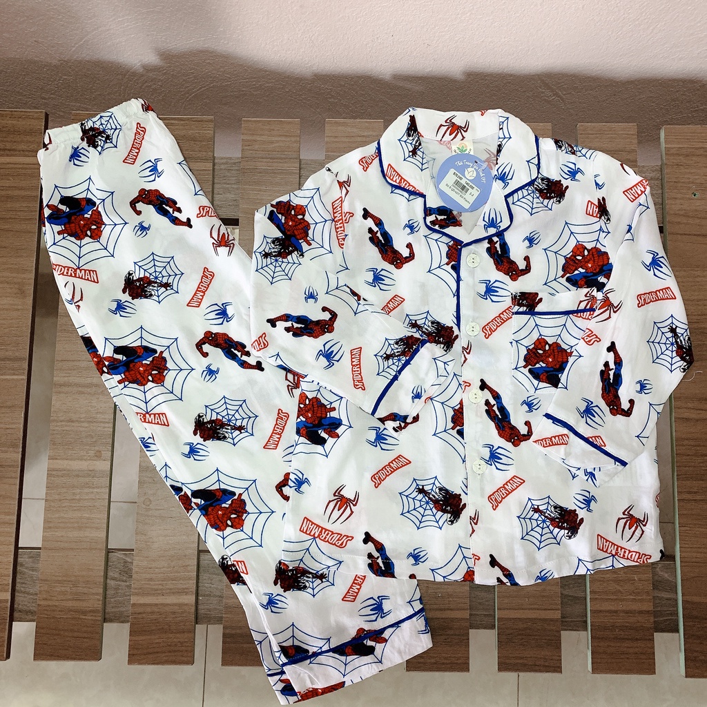 Bộ pijama lanh bé trai quần dài, áo dài B70.2103 - Thời Trang Gia Đình VT