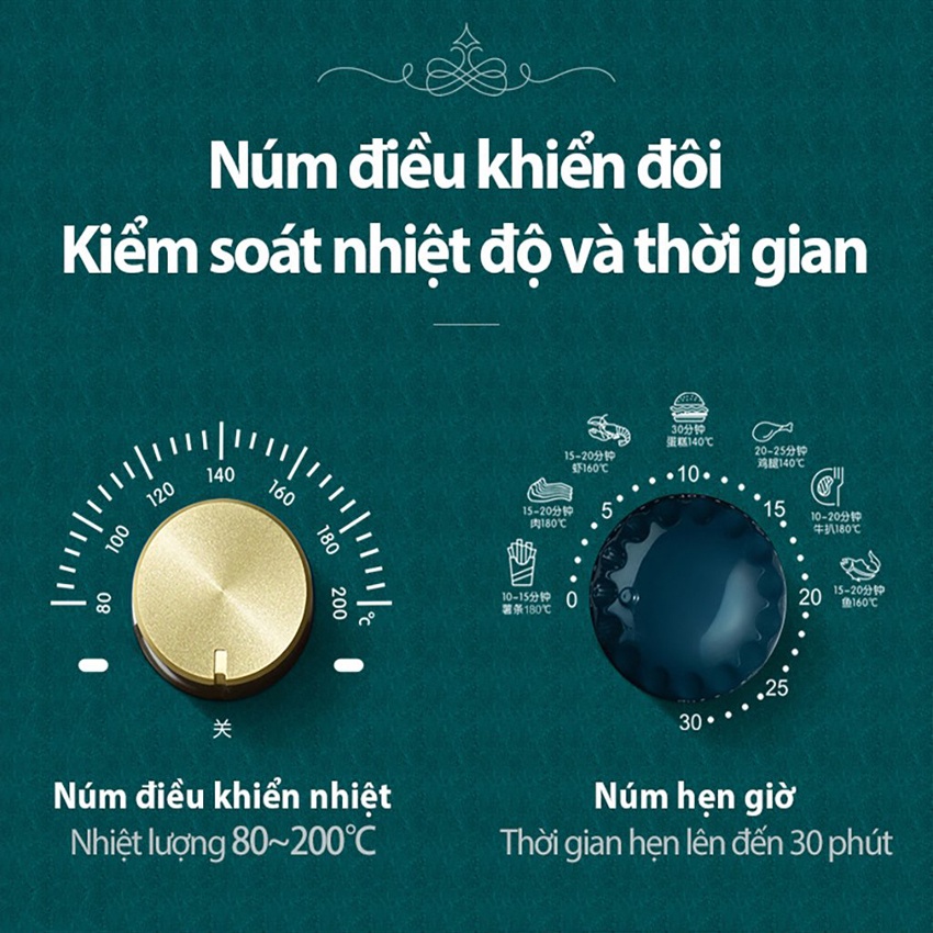 Nồi chiên không dầu Bear dung tích 3L và 5L, nồi chiên đa năng chống dính, truyền nhiệt 360 độ - (Bảo hành 18 tháng)