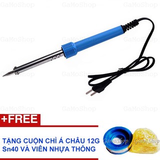 Bộ Mỏ hàn chì Soldering Iron Xanh 60W Tặng Cuộn chì, Nhưa thông