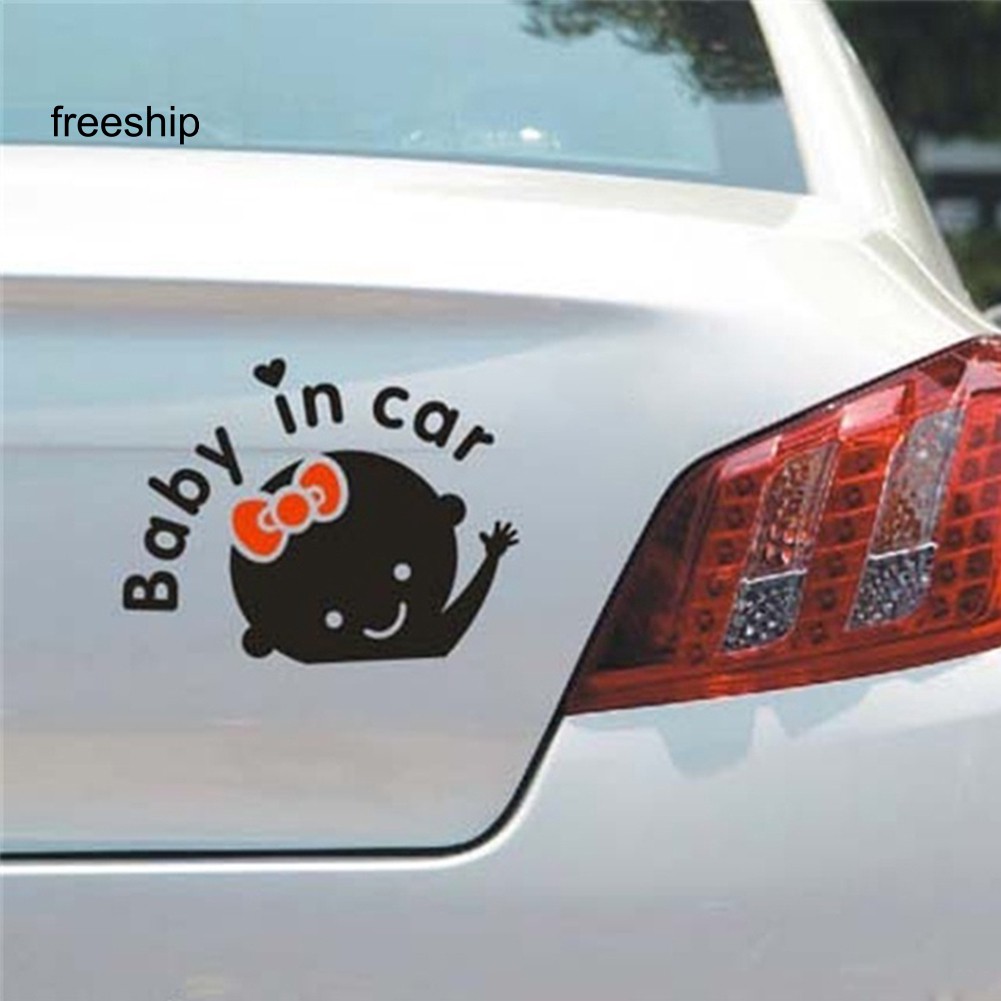 Decal dán trang trí phản quang " Baby in Car " cho xe hơi