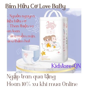 Bỉm Hữu Cơ Love Baby Quần/Dán Đủ Size S50/M46/L42/XL38