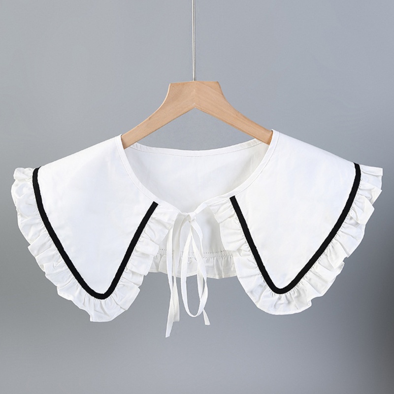 Cổ Áo Rời Cổ Bẻ Giả Khăn Choàng Màu Trắng Thời Trang Cho Nữ