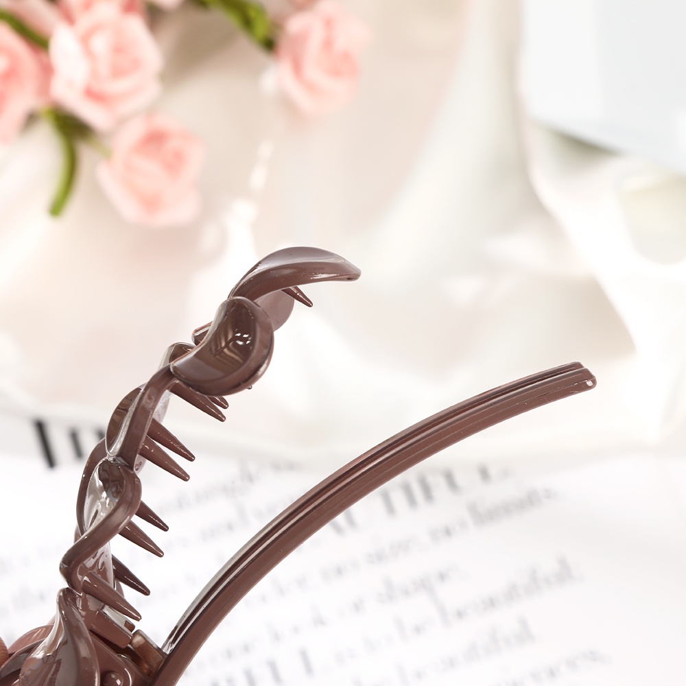 Haimeikang Kẹp tóc họa tiết hoa màu sáng 10.5cm đơn giản thời trang cho nữ