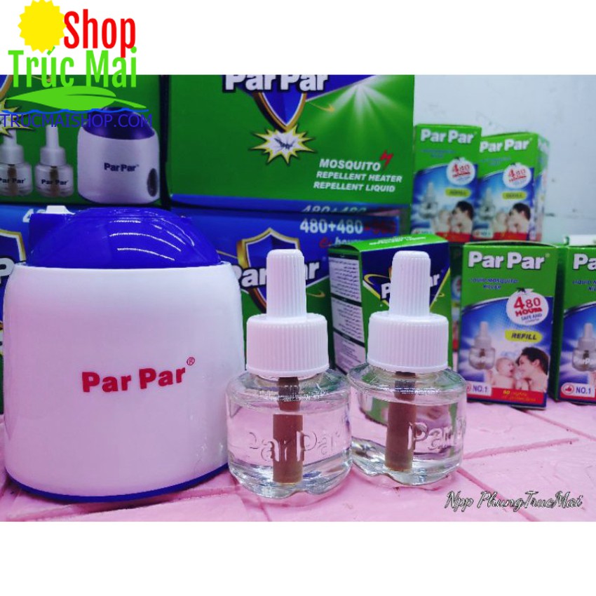 máy đuổi muỗi parpar tăng kèm lọ tinh dầu