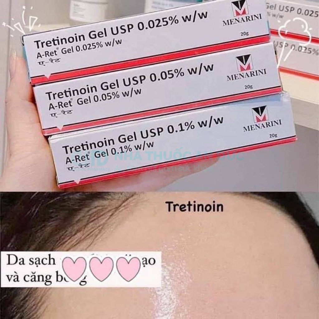 Tretinoin Gel USP Aret Menarini Gel Giảm Mụn Trứng Cá Gel Giảm Mụn - Nhà thuốc An Đức