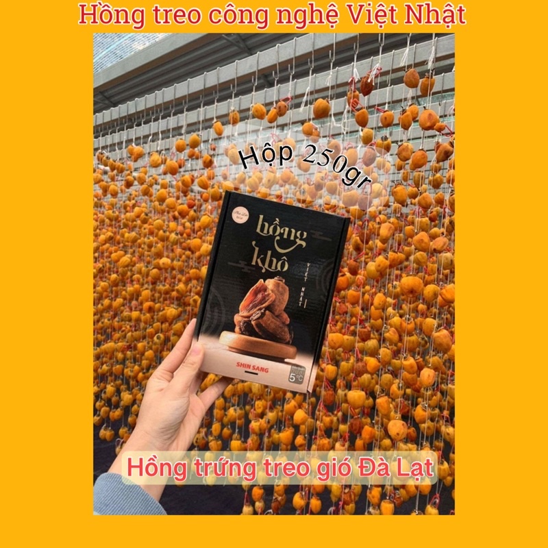 Hồng trứng treo gió Phú Lộc 250gr Công nghệ Việt Nhật, Tự nhiên ít ngọt, quà tặng cao cấp