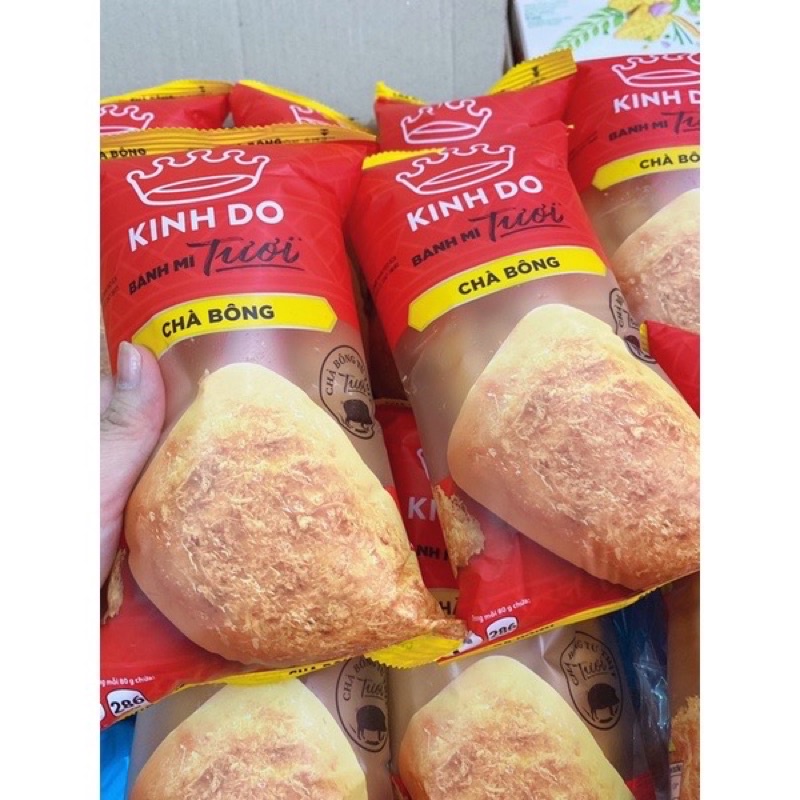 COMBO 5 CÁI BÁNH MÌ TƯƠI CHÀ BÔNG KINH ĐÔ HSD:10->13 NGÀY