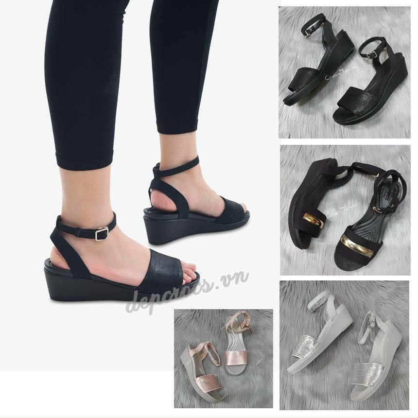 (Chính hãng) Sandal xuồng crocs leigh ann 5 phân chính hãng êm chân, sandal cross nữ - crocs house