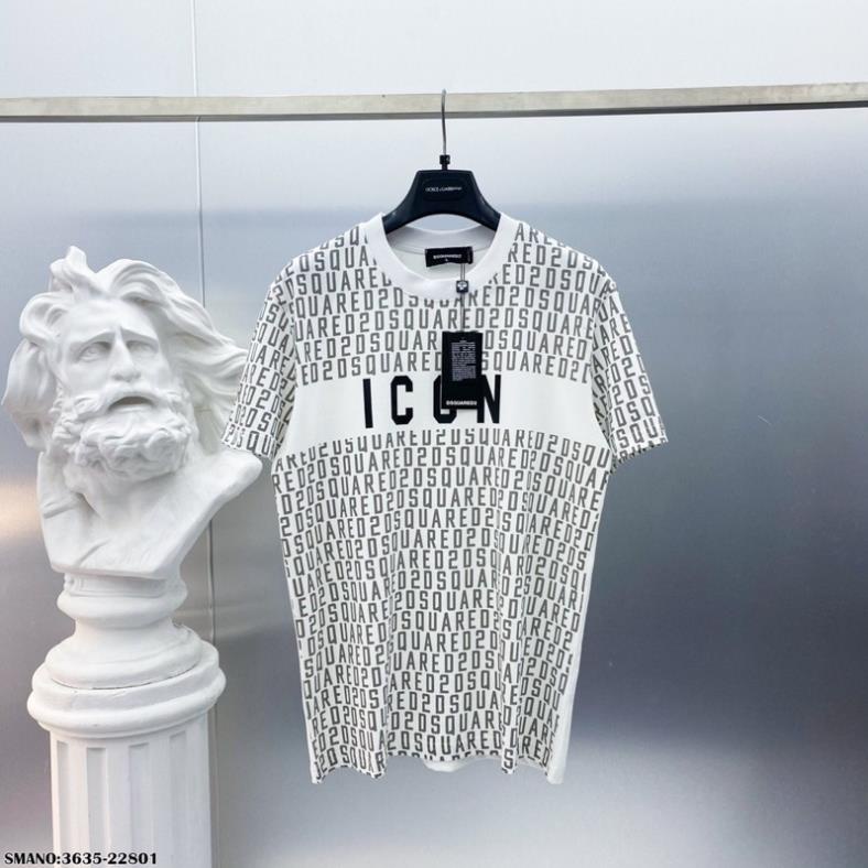 Áo Thun ICON Nam In Hoạ Tiết Siêu Đẹp - Áo Phông Nam DSQ In Hình SPF