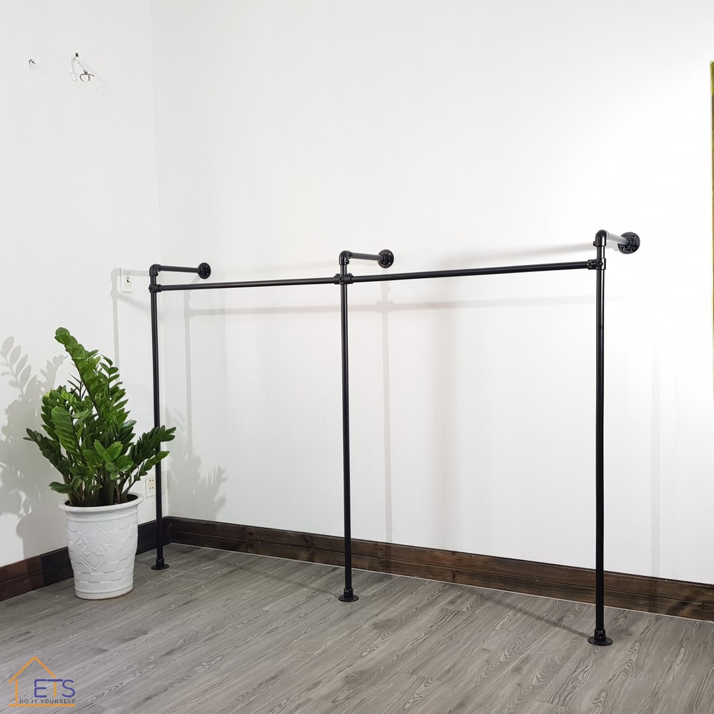Sào treo quần áo thời trang bằng ống nước gắn tường một ...