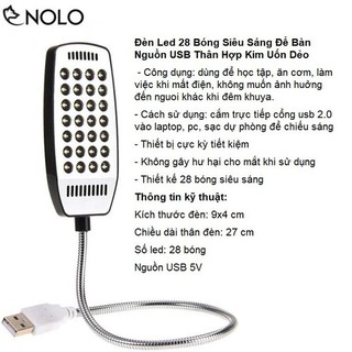 ĐÈN LED BÀN PHÍM LAPTOP 28 BÓNG