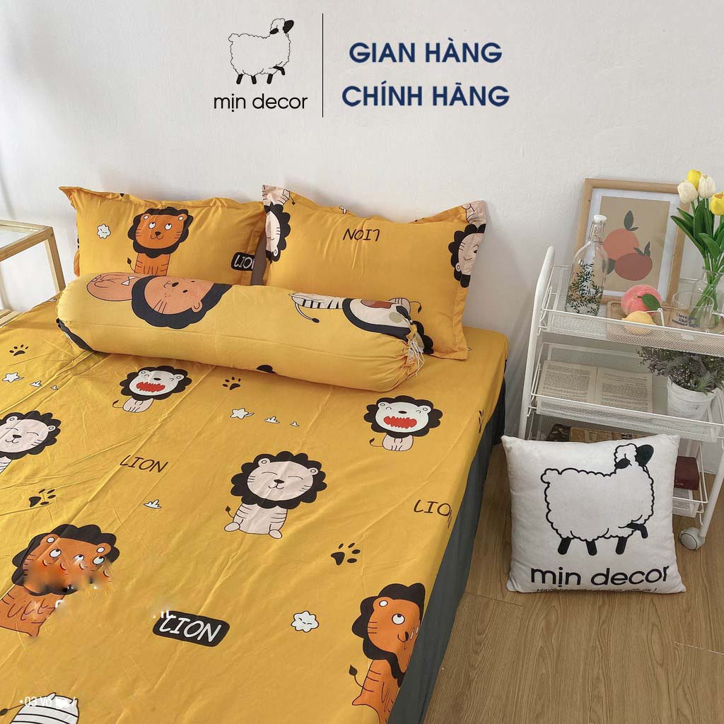 Drap giường và vỏ gối cotton 3D MỊN DECOR mềm mại nhiều mẫu mã