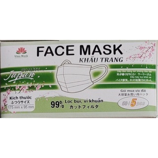 Khẩu trang 3 lớp VinaMask màu trắng