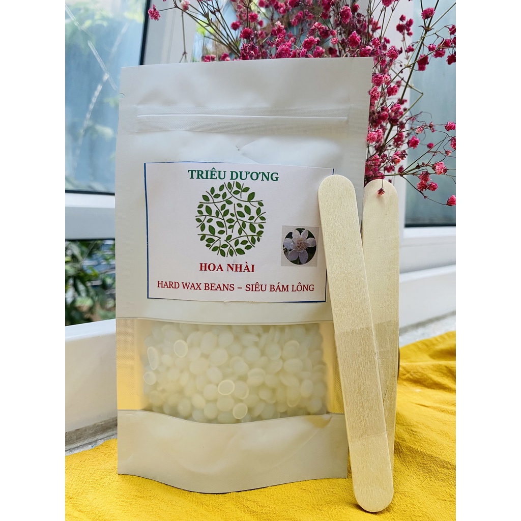 Hạt wax nóng wax lông thơm nhập khẩu,hard wax beans hương dừa - hoa nhài - ngọc trai cực thơm, siêu bám lông (Tặng que)