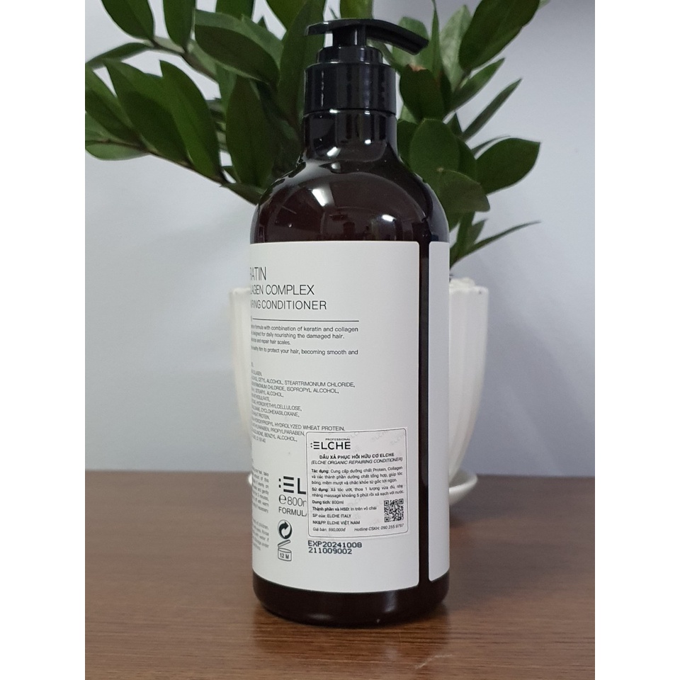 Dầu gội keratin Collagen Complex Elche phục hồi chống rụng tóc 800ml