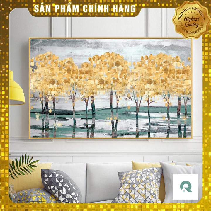 🔥Hot Deal🔥 Tranh Canvas Cao Cấp Rừng Cây Lá Vàng Trang Trí Tường CV-068