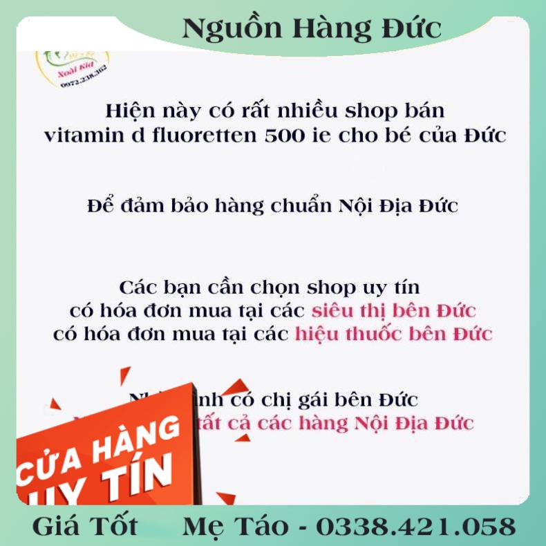 [auth] Vitamin D Fluoretten 500 I.E Zentiva Đức bổ sung vitamin D3 cho trẻ phát triển xương và răng [Hot]