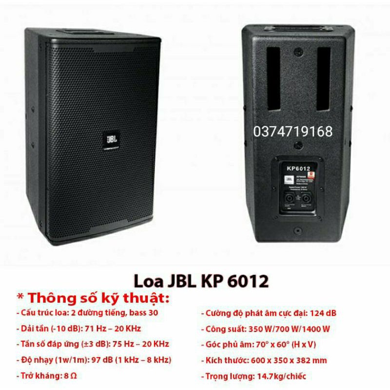 Loa full 30 JBL KP- 6012 NHẬP CHINA hàng đẹp âm hay