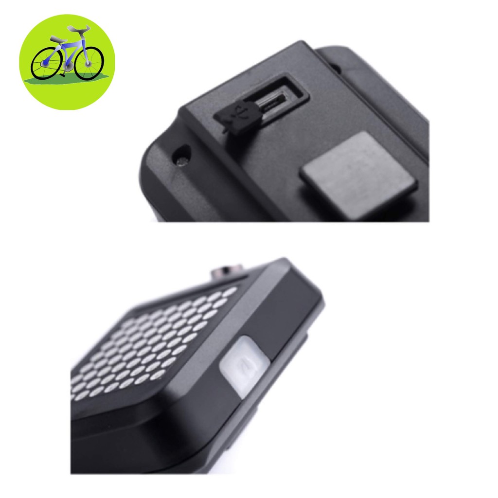 Đèn xi nhan sau xe đạp sạc USB cảm biến  AQY-0100
