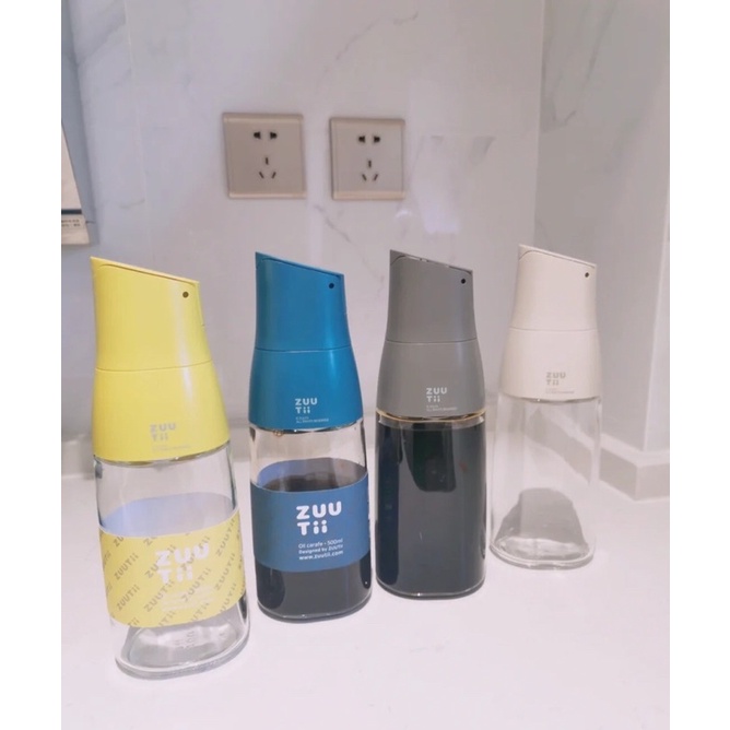 LỌ ĐỰNG DẦU ĂN TỰ MỞ NẮP THỦY TINH CAO CẤP ZUUTII 500ML