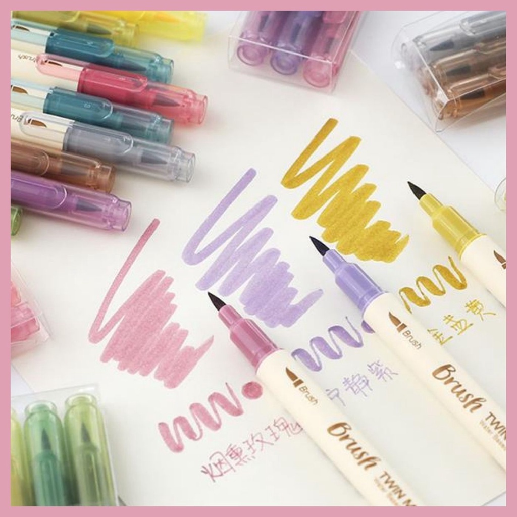 Set 3 bút lông Winzige nhiều màu sắc xinh xắn tiện dụng