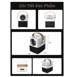 Máy chiếu mini xách tay giải trí giảng dạy đa năng tích hợp hệ điều hành android độ sáng cao Retro CineHome