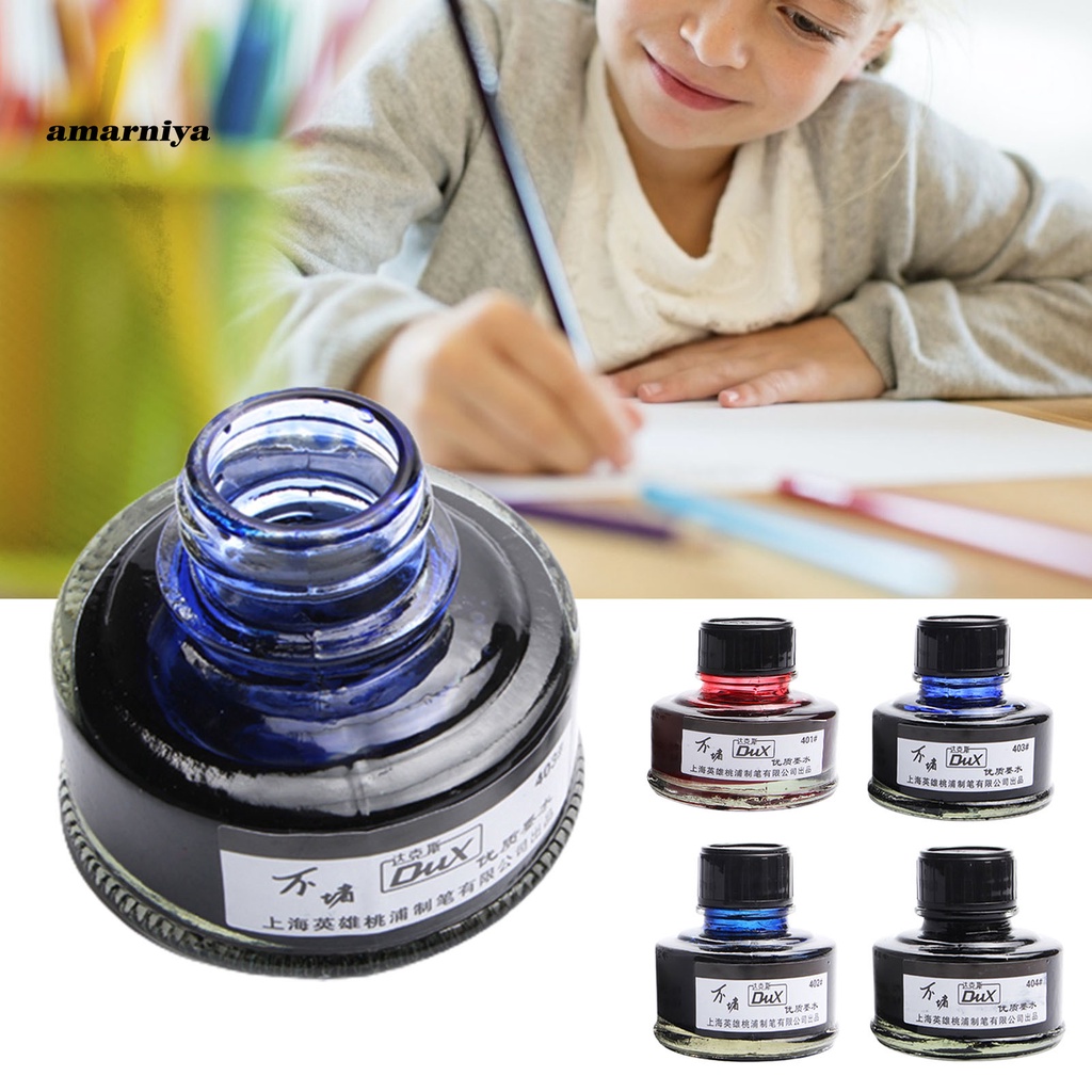 Lọ Đựng Bút Mực Bằng Kính Mịn 50ml Cho Học Sinh / Văn Phòng