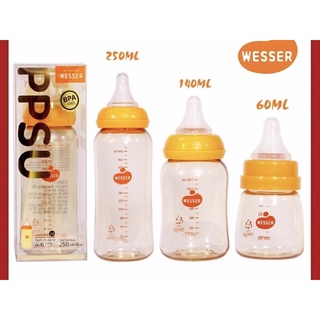 Bình sữa Wesser cổ hẹp PPSU 60ml / 140ml / 250ml