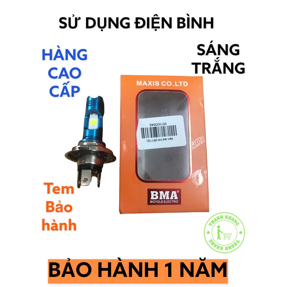 Đèn pha led BMA H4 M11G chính hãng siêu sáng bảo hành 1 năm gắn pha xe máy Thanh Khang