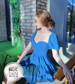 Bigsize Đầm tầng cúp ngực D474