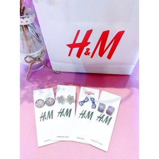 Set 4 Bông tai HM màu tím full hộp